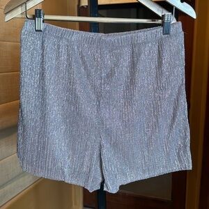 Must Have Rose Gold Metallic Evening Shorts Size Large